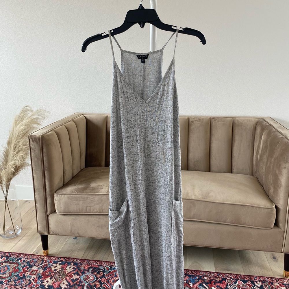 Topshop Grey Jumpsuit Size M